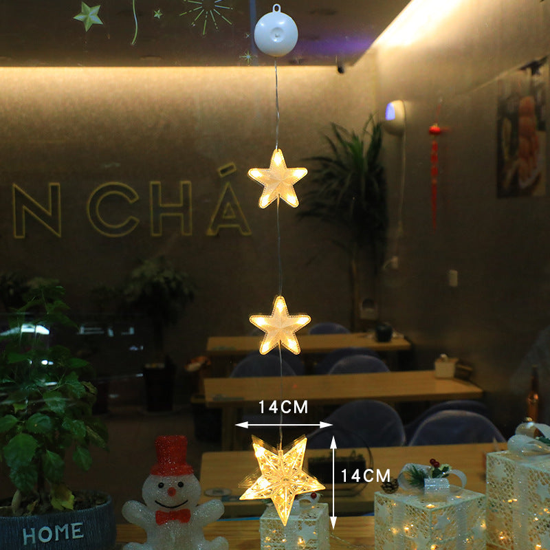 Christmas 3pcs LED Light Star Decoration For Home
