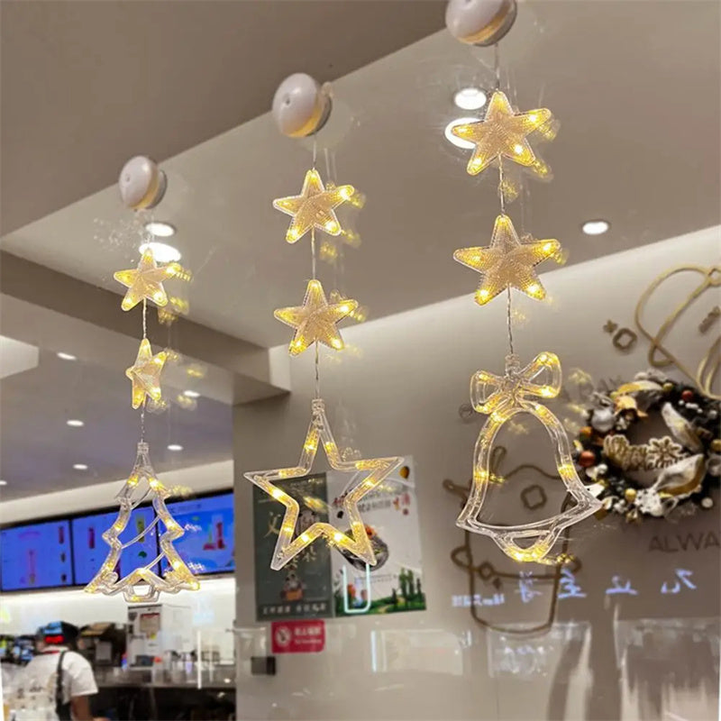Christmas 3pcs LED Light Star Decoration For Home