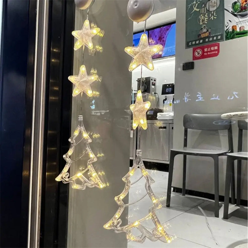 Christmas 3pcs LED Light Star Decoration For Home