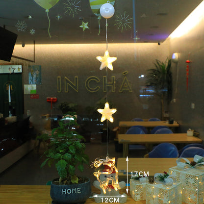 Christmas 3pcs LED Light Star  Decoration For Home