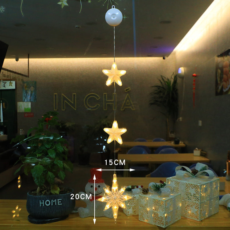 Christmas 3pcs LED Light Star  Decoration For Home